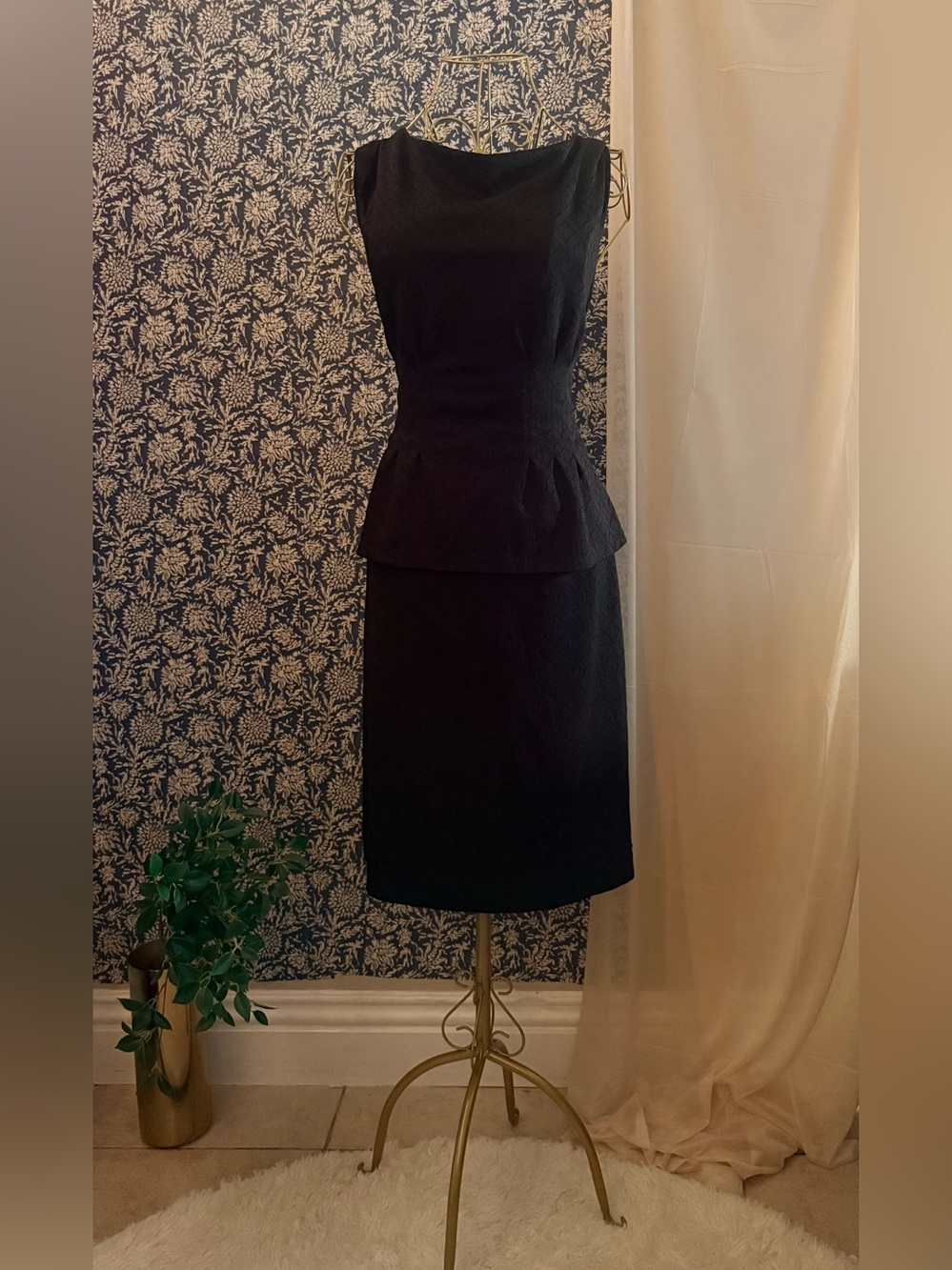American Living Black Peplum Dress | Size 14
